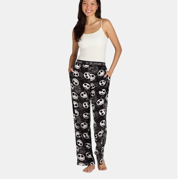 Nightmare Before Christmas Women’s Velour Sleep Pants & House Shoes - Picture 4 of 12